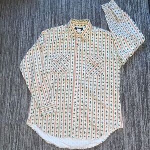 Rock Creek Ranch Women’s Size Large Long Sleeve‎ Button Down Blouse Cactus Print